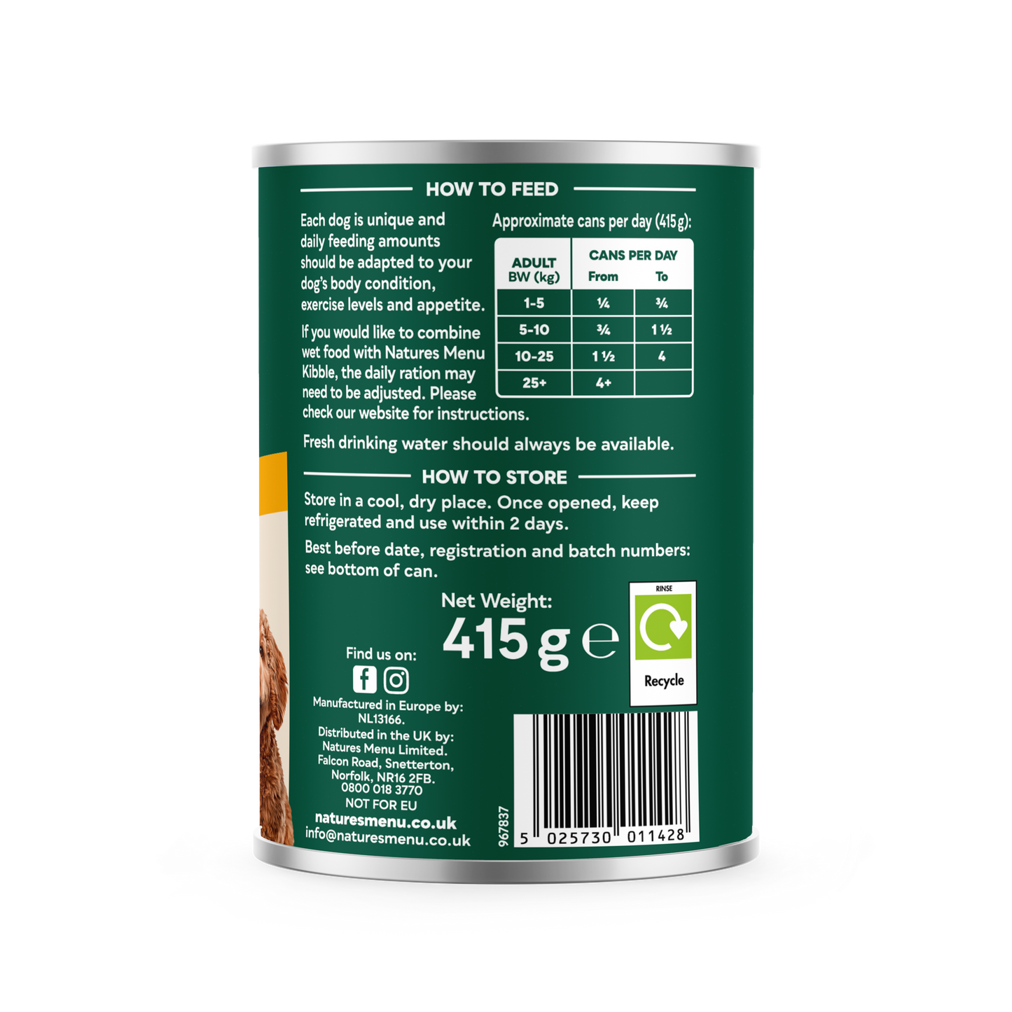 Natures Menu Hearty Stews Wet Dog Food Cans With Chicken & Vegetable