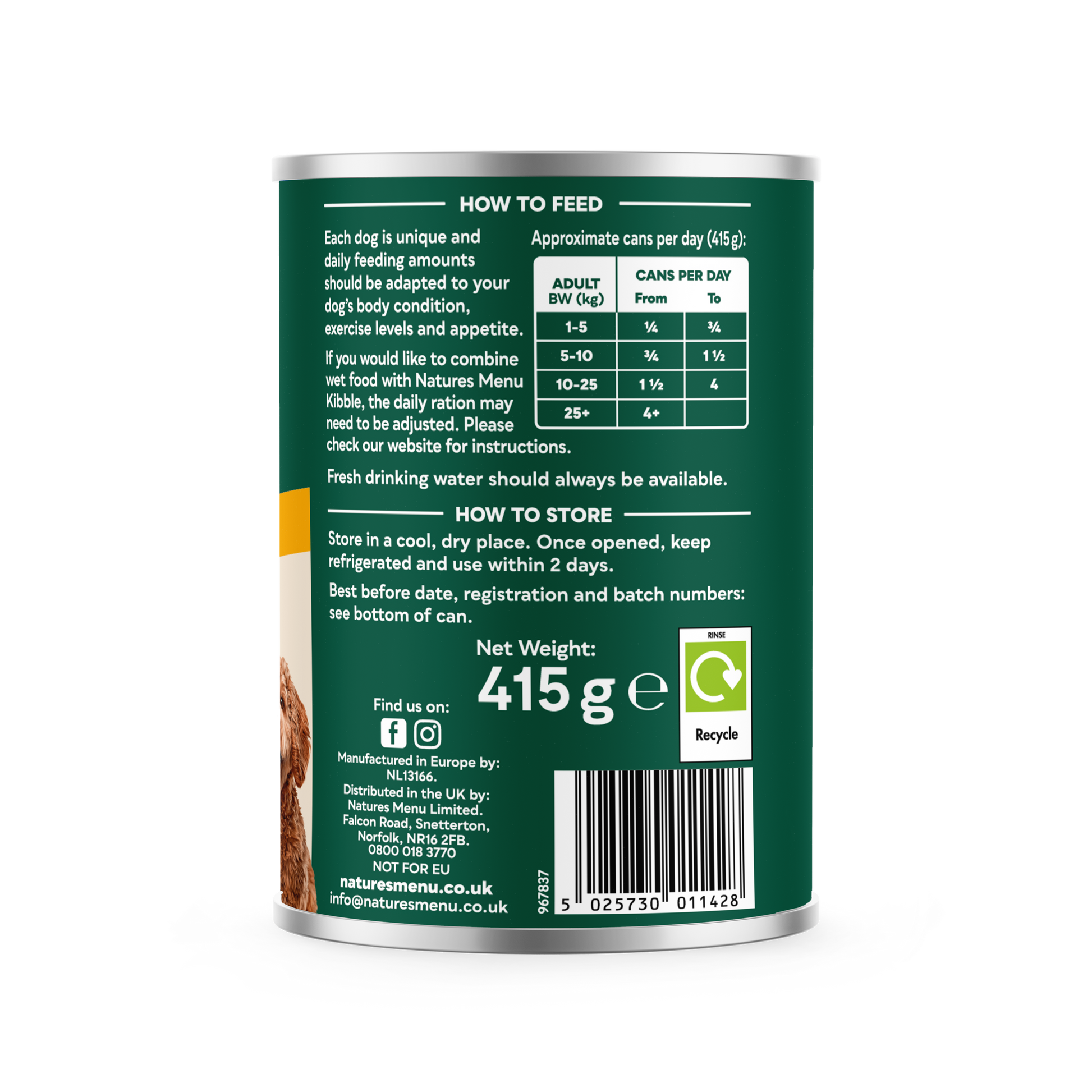 Natures Menu Hearty Stews Wet Dog Food Cans With Chicken & Vegetable