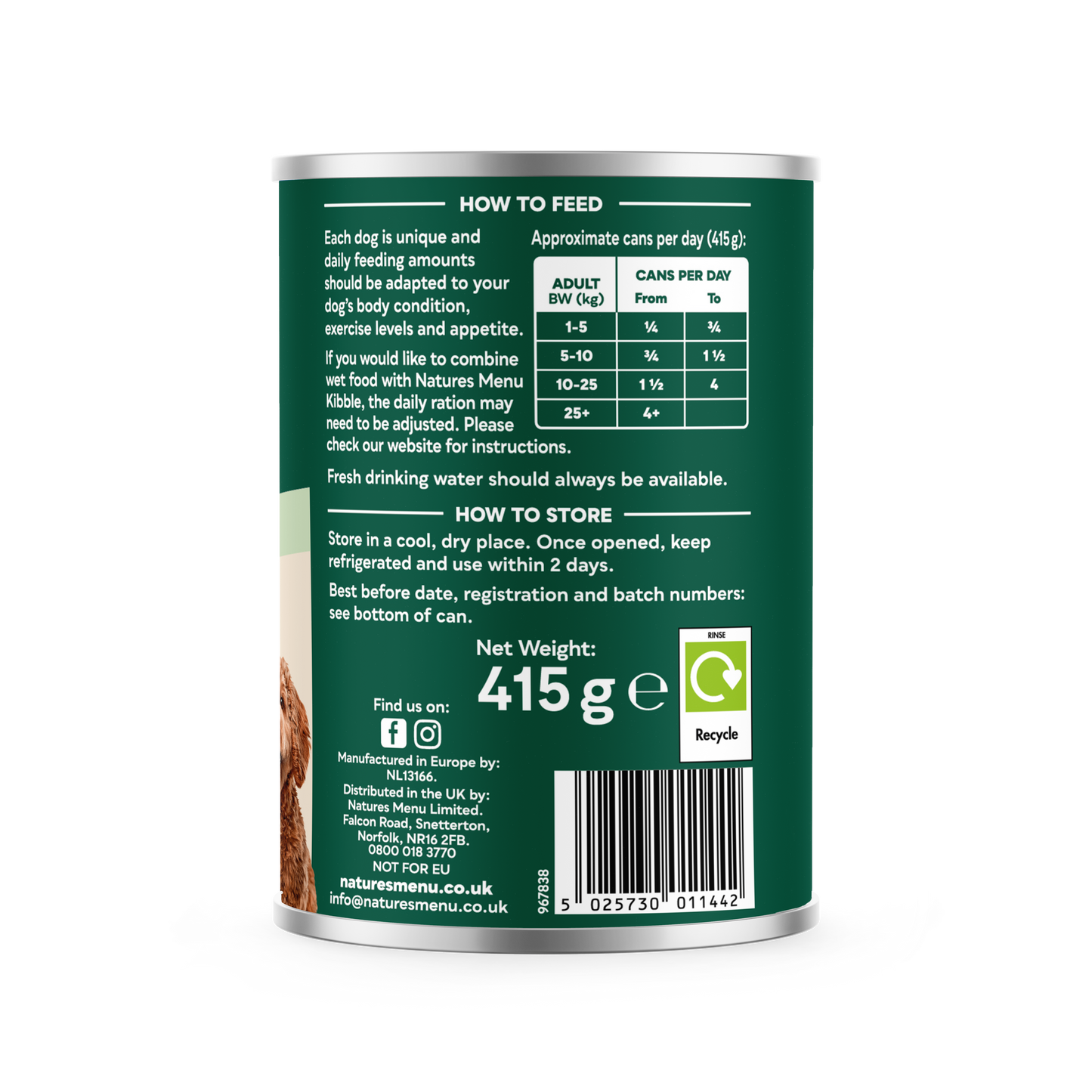 Natures Menu Hearty Stews Wet Dog Food Cans With Lamb & Vegetable
