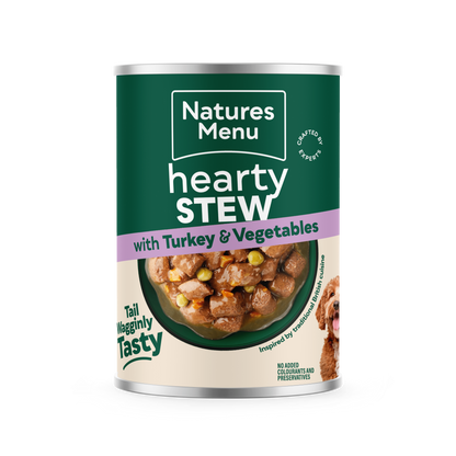 Natures Menu Hearty Stew Wet Dog Food Cans - Turkey & Vegetables