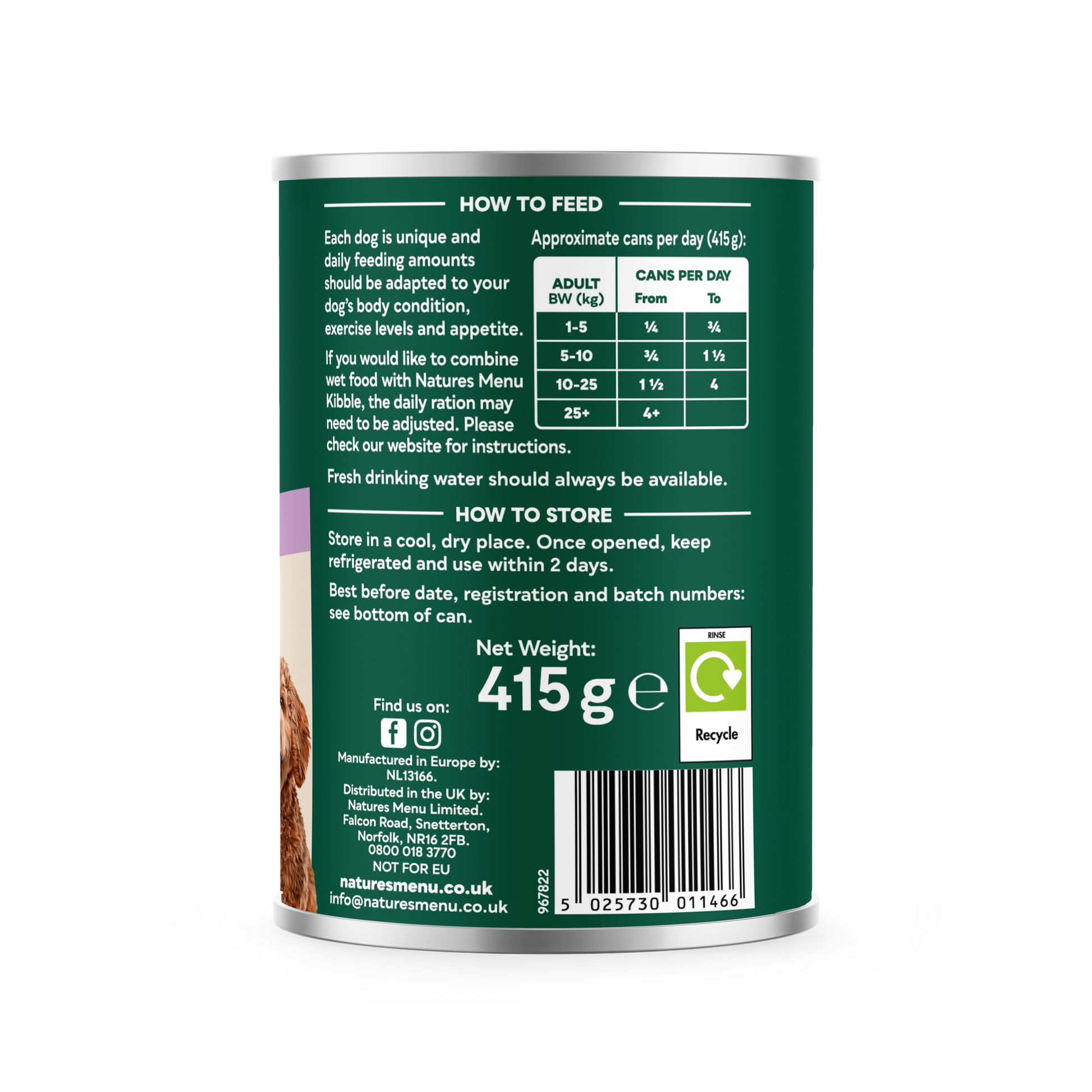 Natures Menu Hearty Stews Wet Dog Food Cans With Turkey & Vegetable