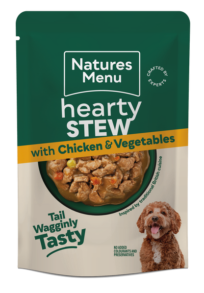 Natures Menu Hearty Stews Wet Dog Food Pouch With Chicken & Vegetable