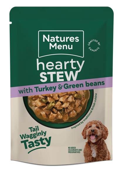 Natures Menu Hearty Stews Wet Dog Food Pouch With Turkey & Vegetable