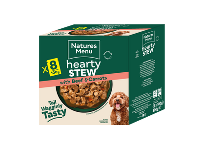 Natures Menu Hearty Stews Wet Dog Food Pouch With Beef & Vegetable