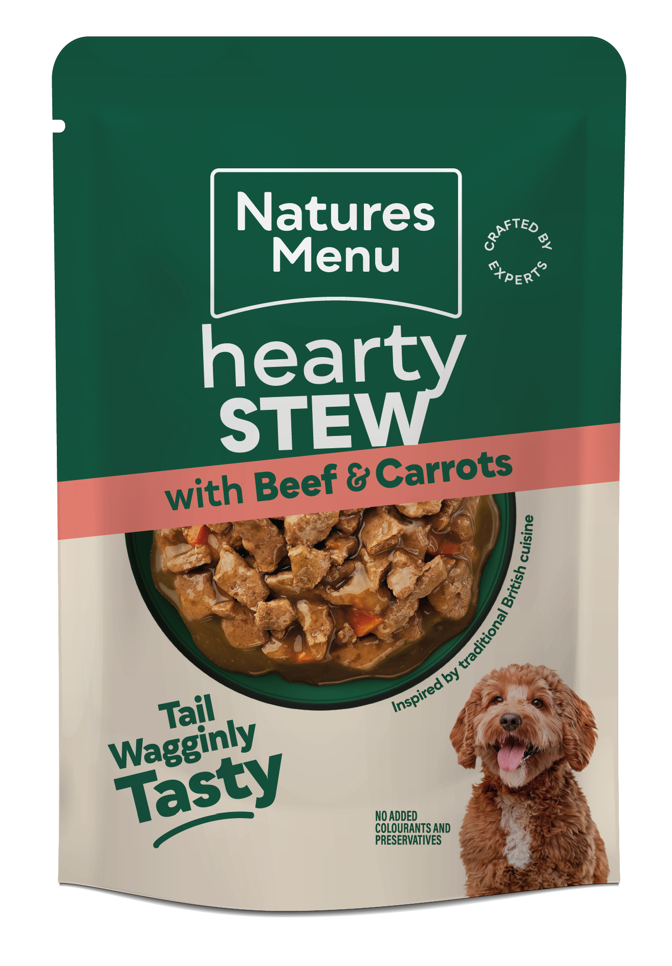 Natures Menu Hearty Stews Wet Dog Food Pouch With Beef & Vegetable
