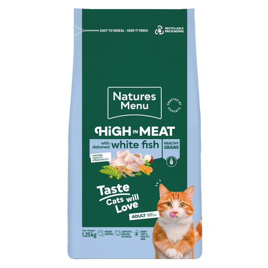 Natures Menu High in Meat with White Fish Adult Dry Cat Food