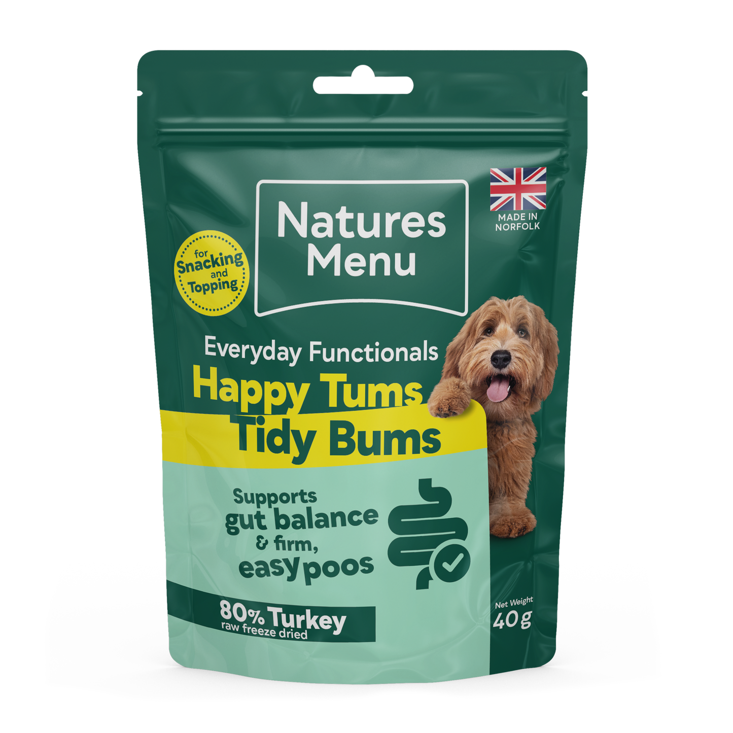Natures Menu Freeze Dried Everyday Functionals Digestive Dog Treat - Turkey