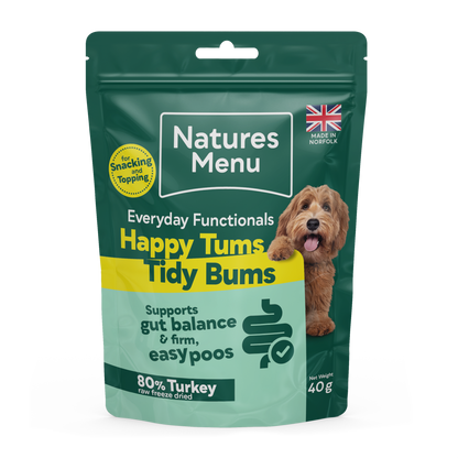 Natures Menu Freeze Dried Everyday Functionals Digestive Dog Treat - Turkey