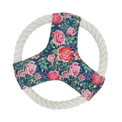 Cath Kidston Dolly Rose Rope Frisbee Dog Toy - One Size