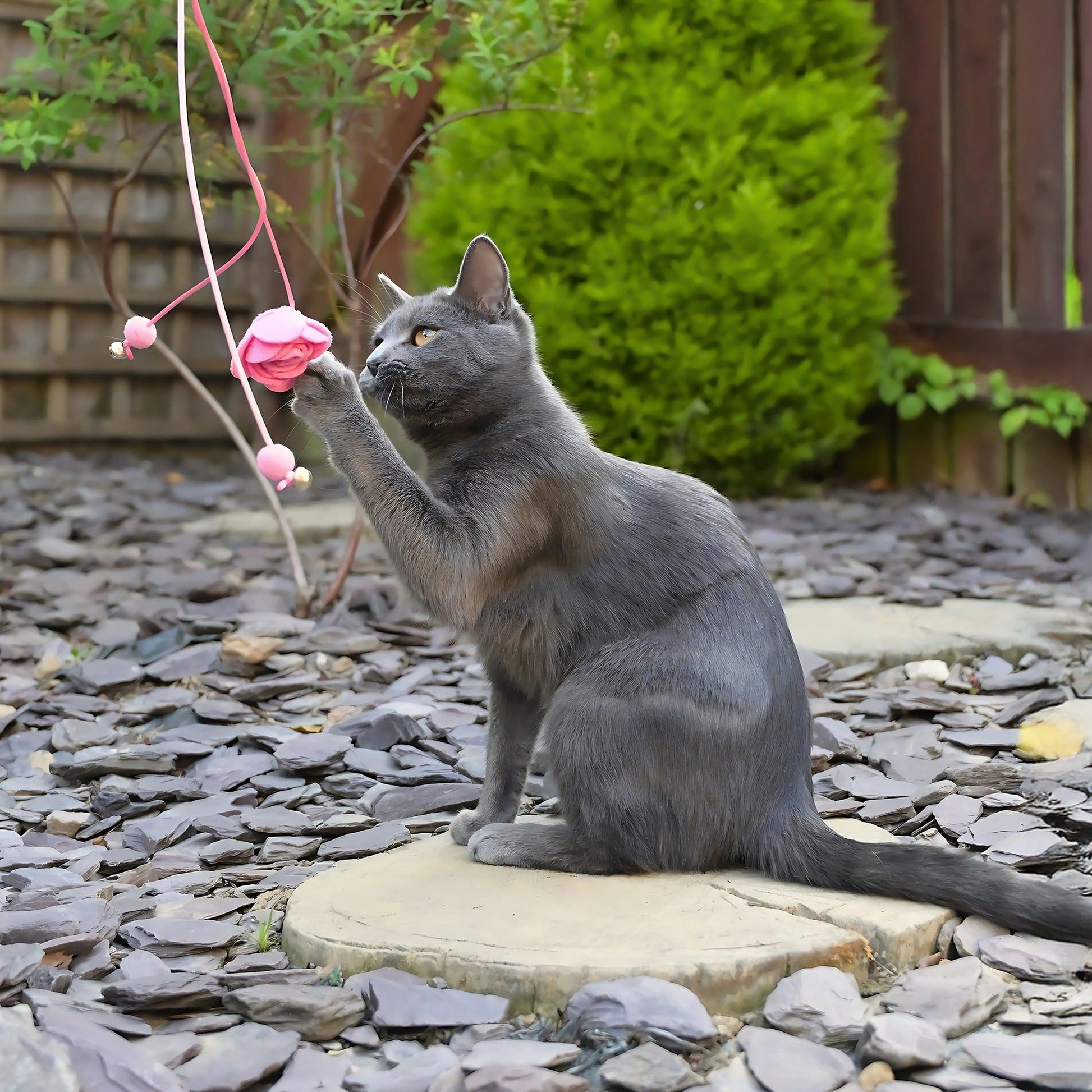 Cath Kidston Dolly Rose Double Rose Cat Teaser Toy - One Size