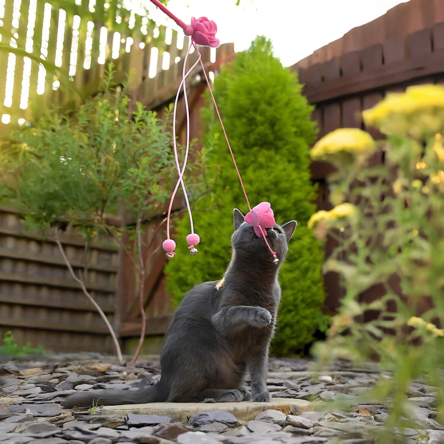 Cath Kidston Dolly Rose Double Rose Cat Teaser Toy - One Size