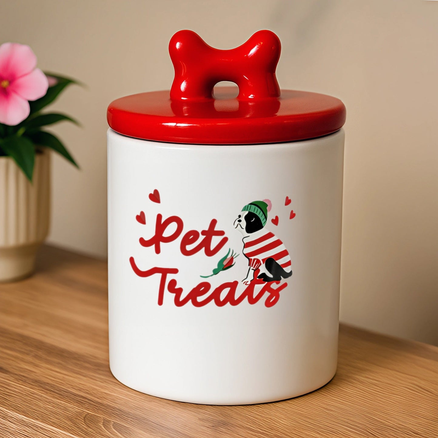 Cath Kidston Dogs & Roses Ceramic Pet Treat Jar - One Size