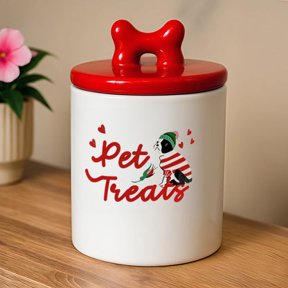 Cath Kidston Dogs & Roses Ceramic Pet Treat Jar - One Size