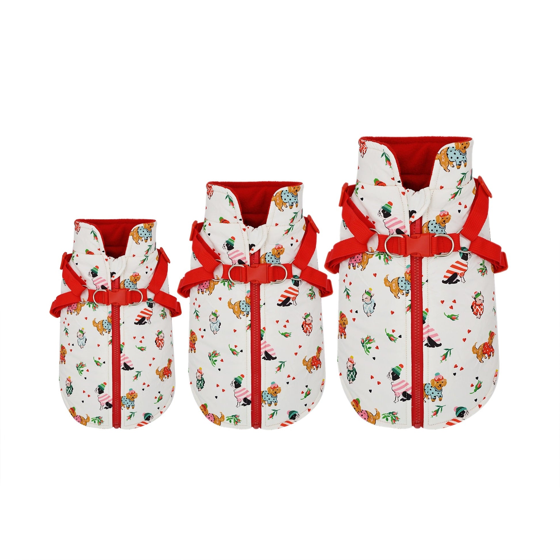 Cath Kidston Dogs & Roses Dog Coat & Harness - Small, Medium & Large