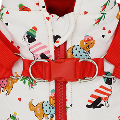 Cath Kidston Dogs & Roses Dog Coat & Harness - Small, Medium & Large