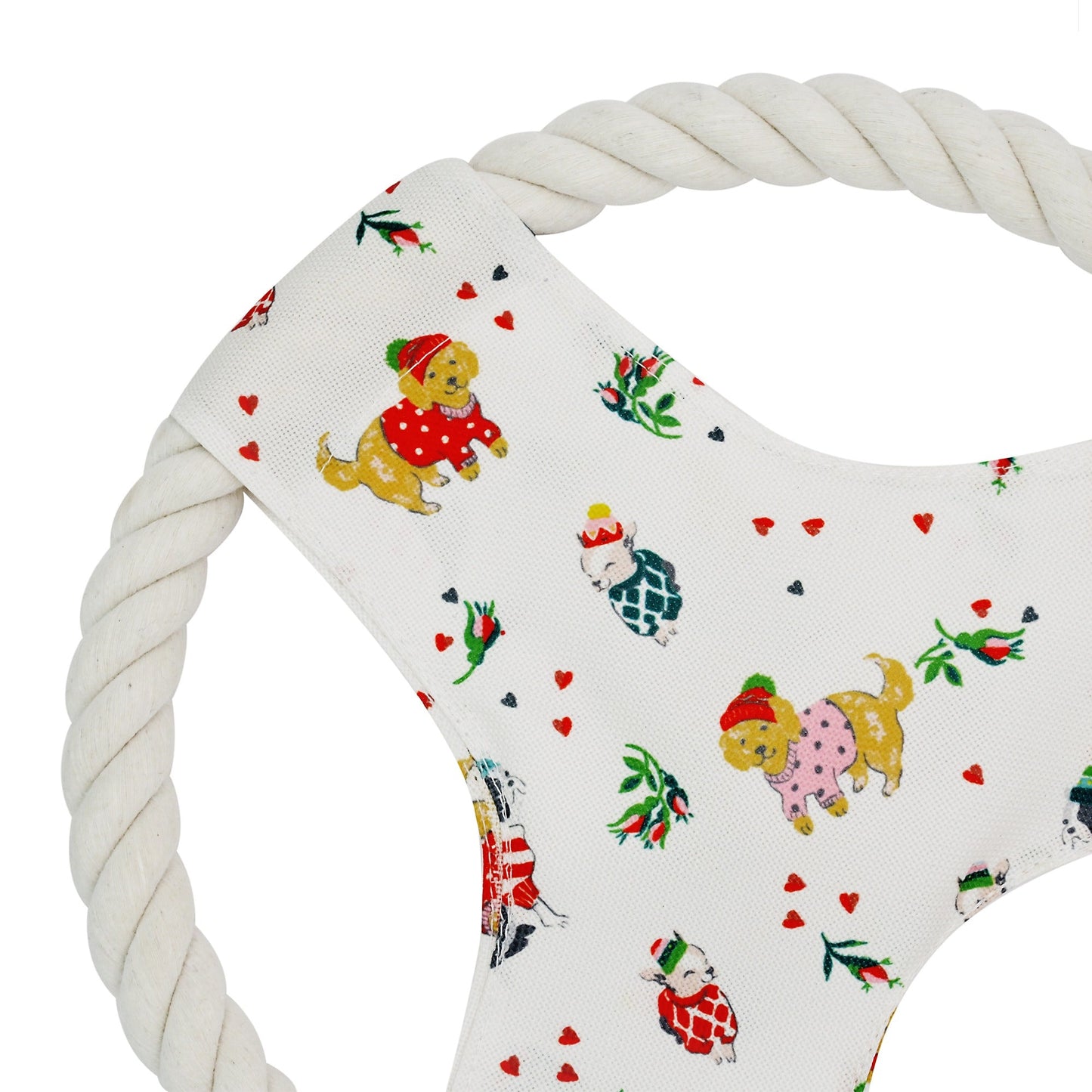 Cath Kidston Dogs & Roses Rope Frisbee Dog Toy - One Size