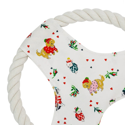 Cath Kidston Dogs & Roses Rope Frisbee Dog Toy - One Size