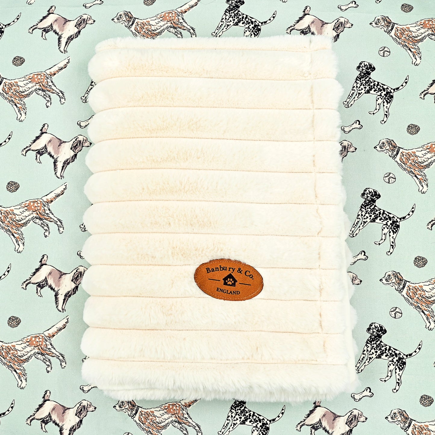 Banbury & Co Rural Retreats Almond Plush Ribbed Faux Fur Pet Blanket