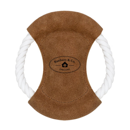 Banbury & Co Rural Retreats Suede and Rope Frisbee Dog Toy