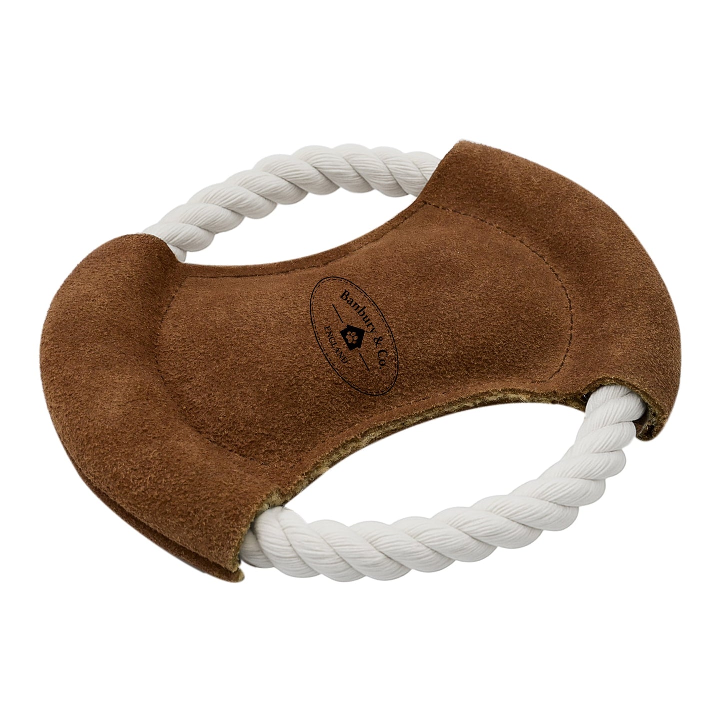 Banbury & Co Rural Retreats Suede and Rope Frisbee Dog Toy