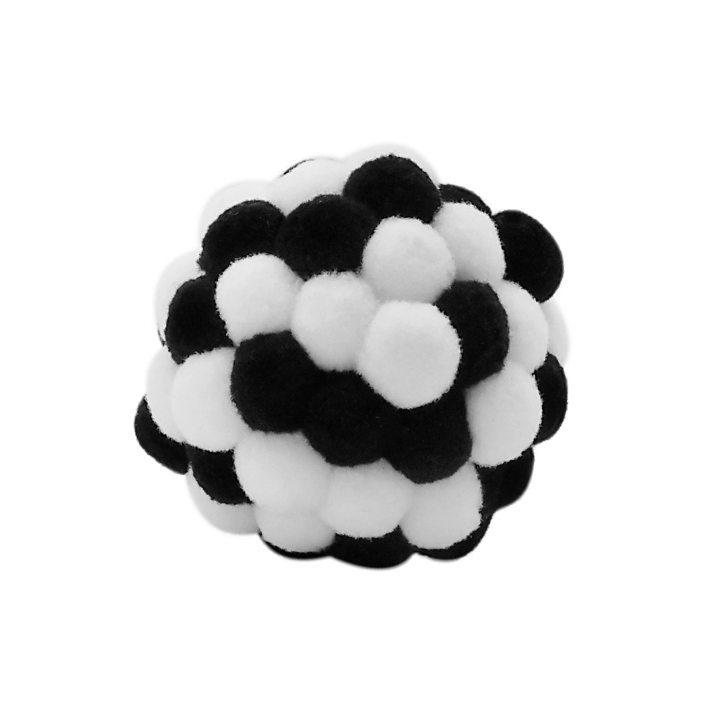 Ministry Of Pets Pom Pom Ball Cat Toy - Black & White