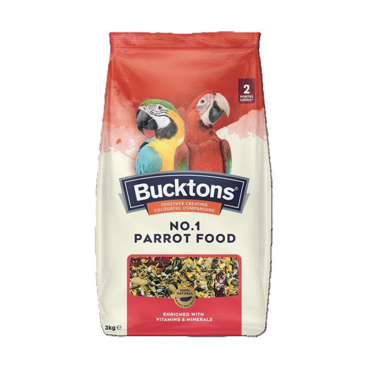 Front View of Bucktons No.1 Parrot Food - 3kg
