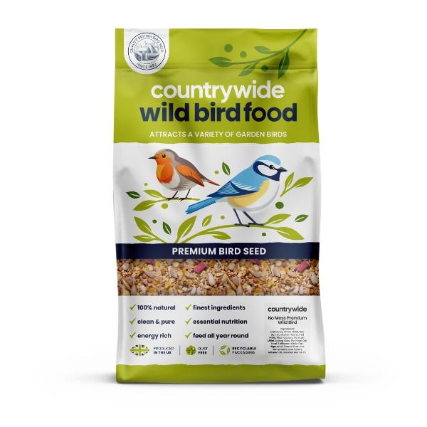 Front View of Countrywide No Mess Premium Wild Bird Feed Mix - 20kg