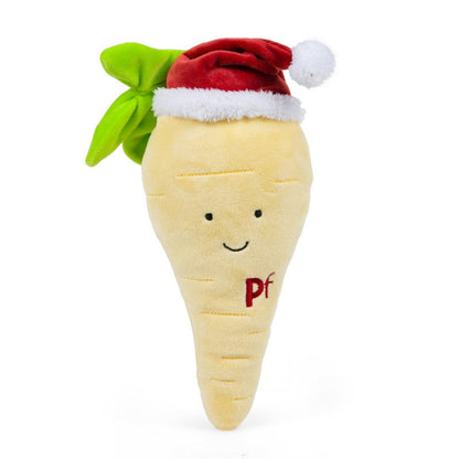 Front View of Petface Peter Parsnip Plush Christmas Dog Toy