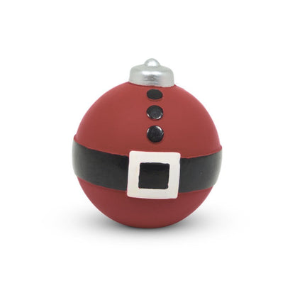 Front View of Petface Claus The Latex Christmas Bauble Dog Toy