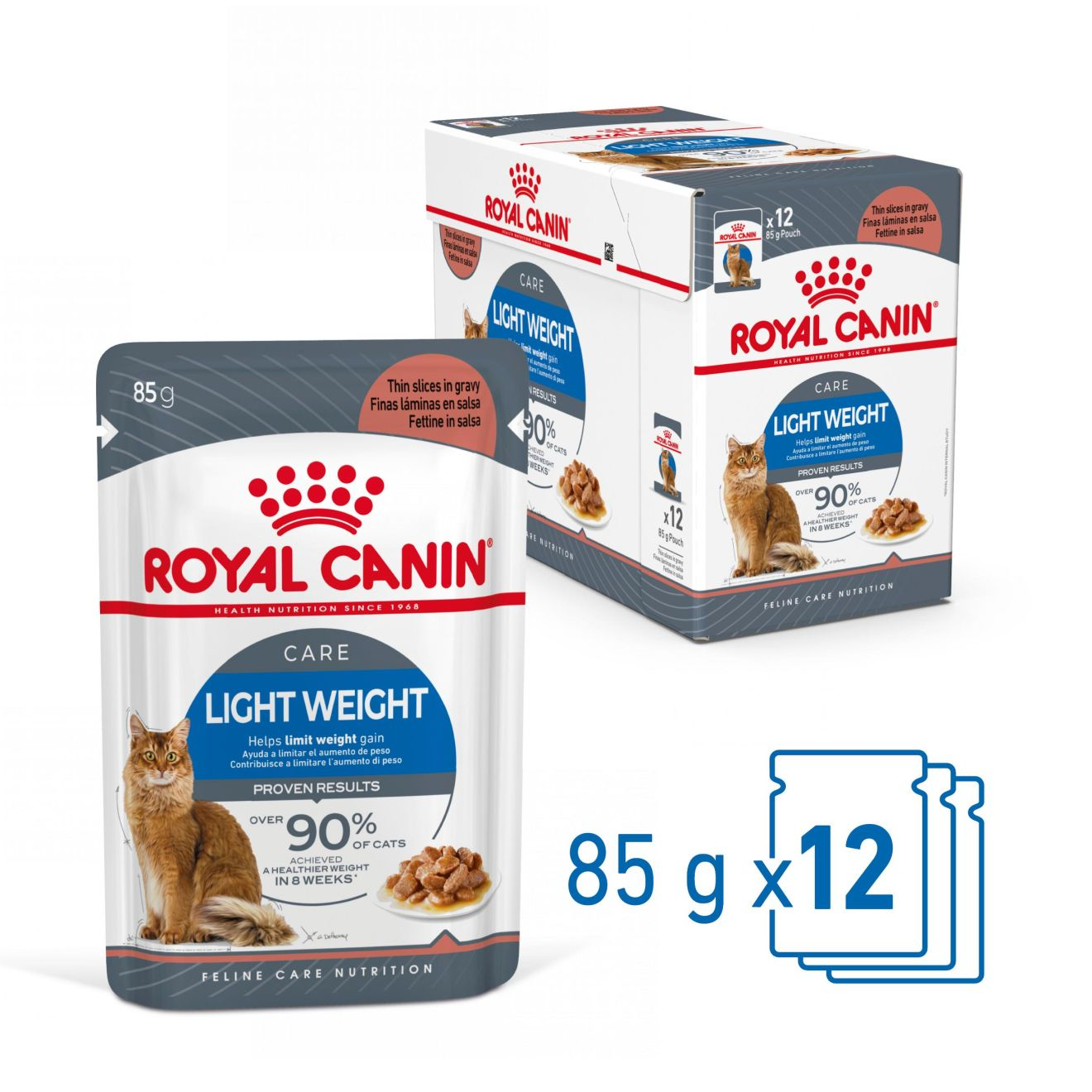 Royal Canin Light Weight Care Adult Thin Slices in Gravy Wet Cat Food
