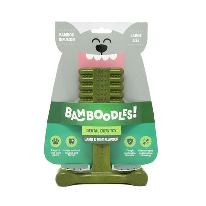 Bamboodles Dental-Bone Chew Toy for Dogs - Lamb & Mint Flavour
