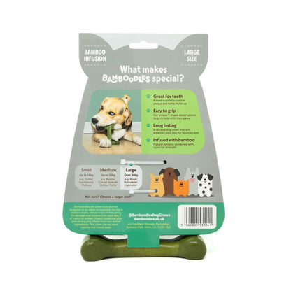 Bamboodles Dental-Bone Chew Toy for Dogs - Lamb & Mint Flavour