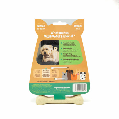 Bamboodles T-Bone Chew Toy for Dogs - Cheese Flavour
