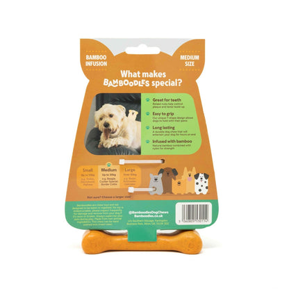 Bamboodles T-Bone Chew Toy for Dogs - Peanut Butter Flavour