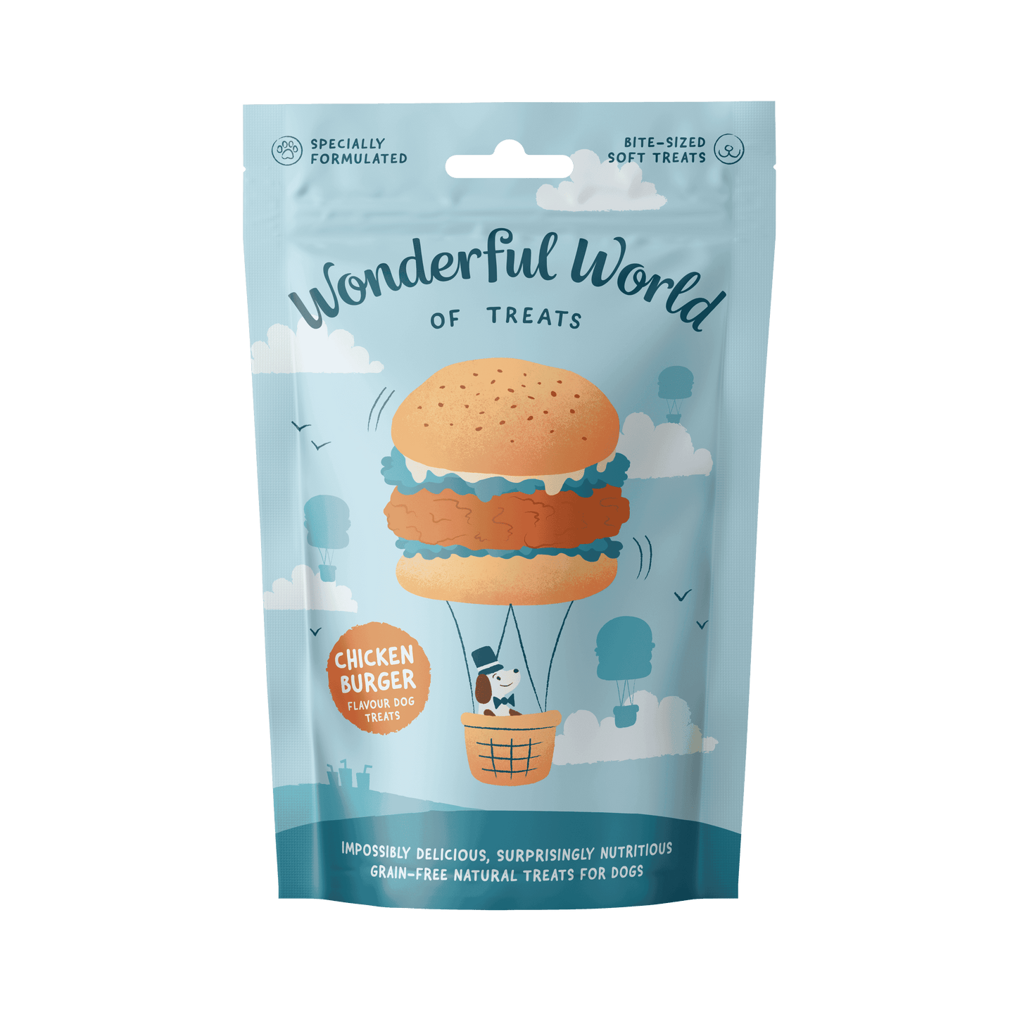 Wonderful World of Treats Chicken Burger Dog Treats