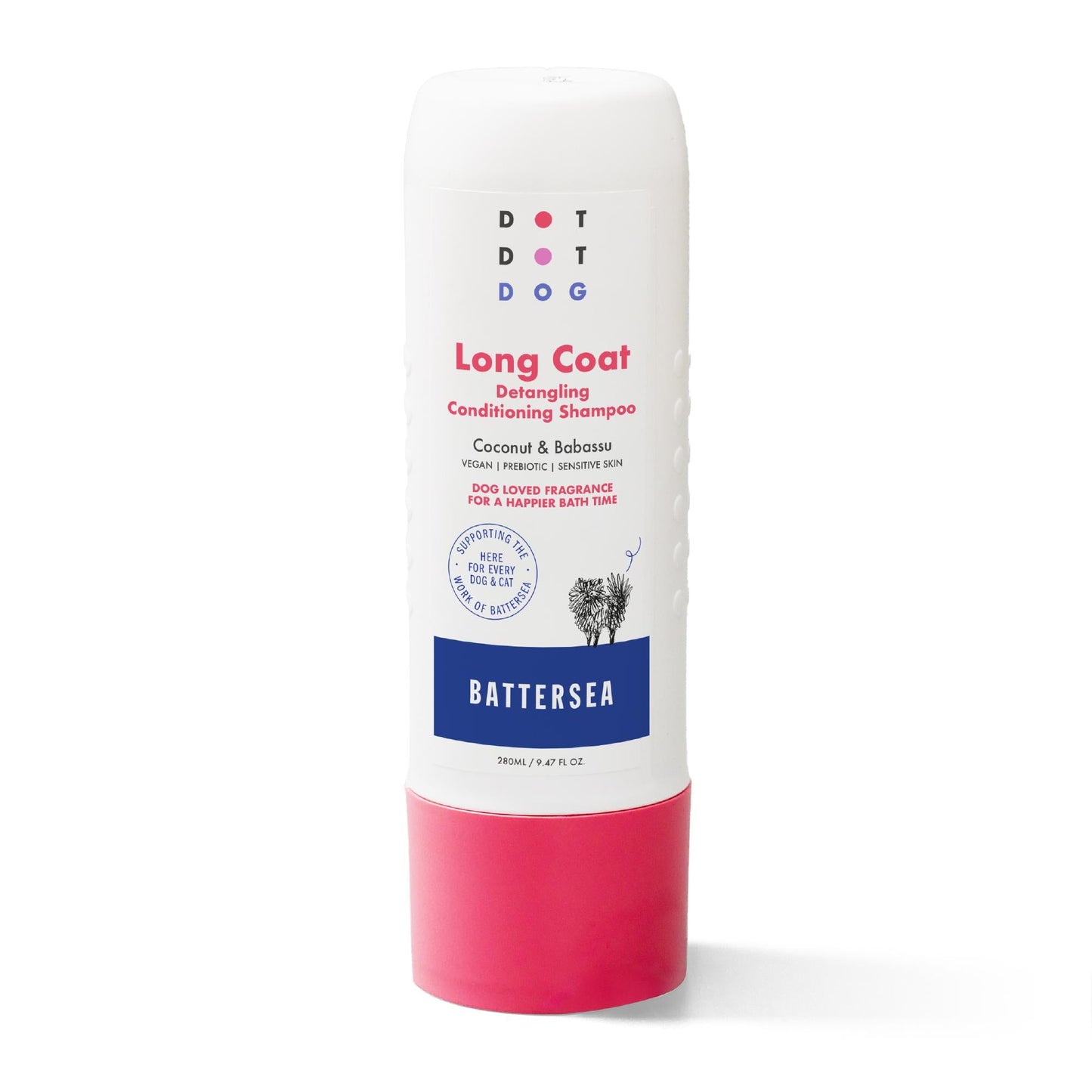Front View of DotDotPet Battersea Long Coat Condtioning Detangling Dog Shampoo - 280ml