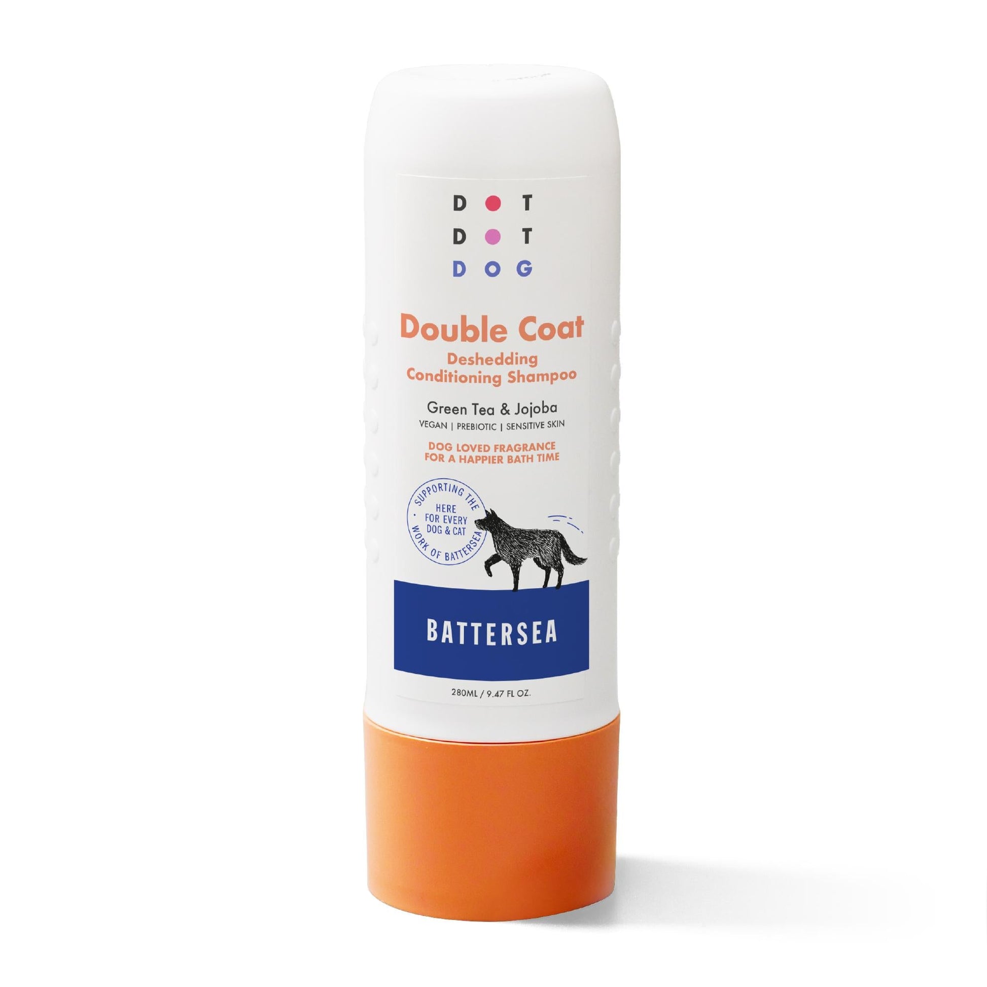 Front View of DotDotPet Battersea Double Coat Deshedding Dog Shampoo - 280ml