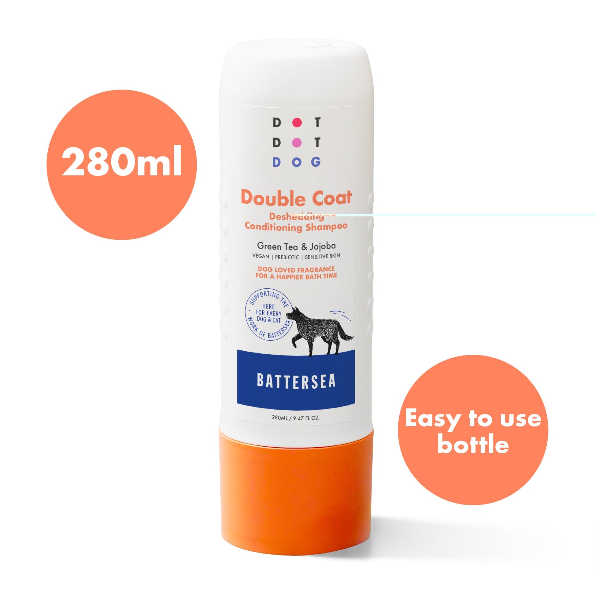 DotDotPet Battersea Double Coat Deshedding Dog Shampoo - 280ml