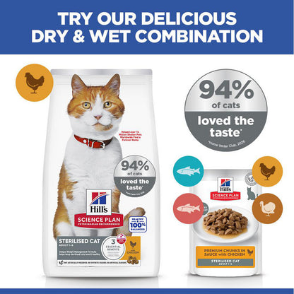 Hill's Science Plan Sterilised Cat Adult Cat Dry Food - Chicken