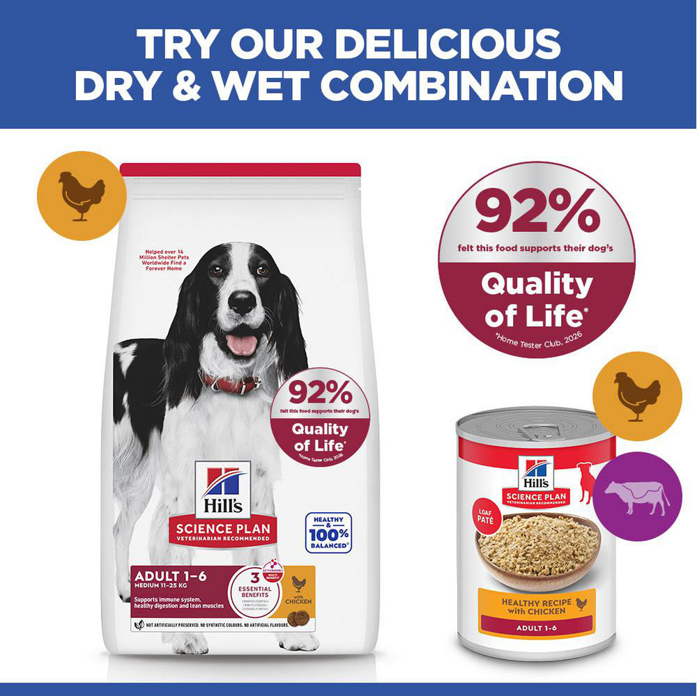 Hill's Science Plan Medium Adult 1-6 Dry Dog Food - Chicken