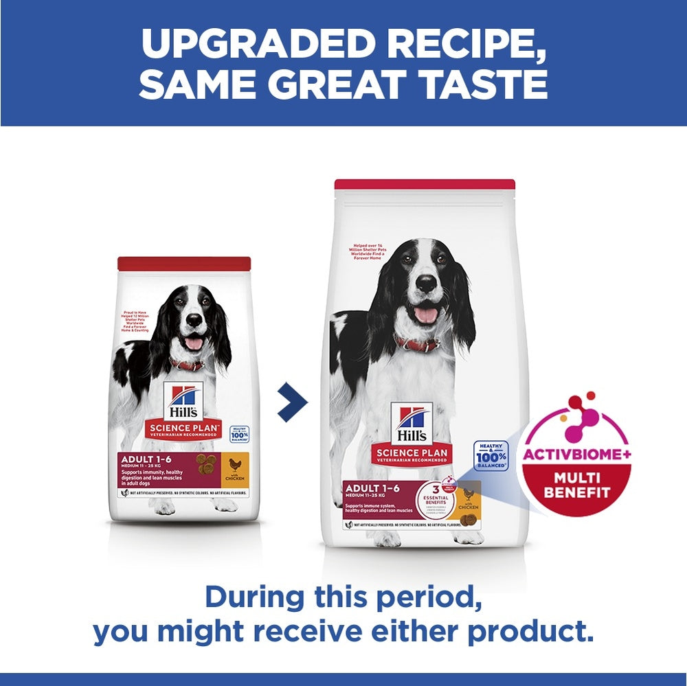 Hill's Science Plan Medium Adult 1-6 Dry Dog Food - Chicken