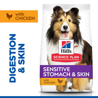 Hill's Science Plan Sensitive Stomach & Skin Medium Adult 1+ Dry Dog Food - Chicken