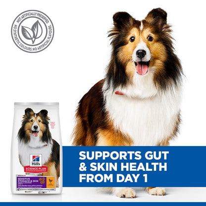 Hill's Science Plan Sensitive Stomach & Skin Medium Adult 1+ Dry Dog Food - Chicken