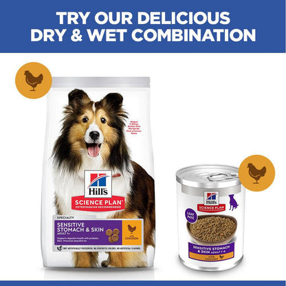 Hill's Science Plan Sensitive Stomach & Skin Medium Adult 1+ Dry Dog Food - Chicken