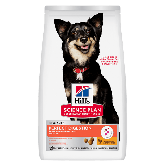 Hill's Science Plan Perfect Digestion Small & Mini Breed Adult Dry Dog Food with Chicken & Brown Rice