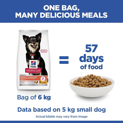 Hill's Science Plan Perfect Digestion Small & Mini Breed Adult Dry Dog Food with Chicken & Brown Rice
