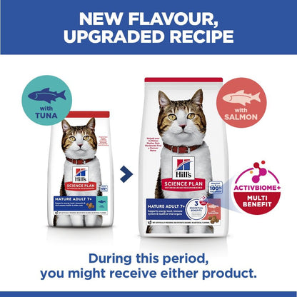 Hill's Science Plan Mature Adult Dry Cat Food with Salmon