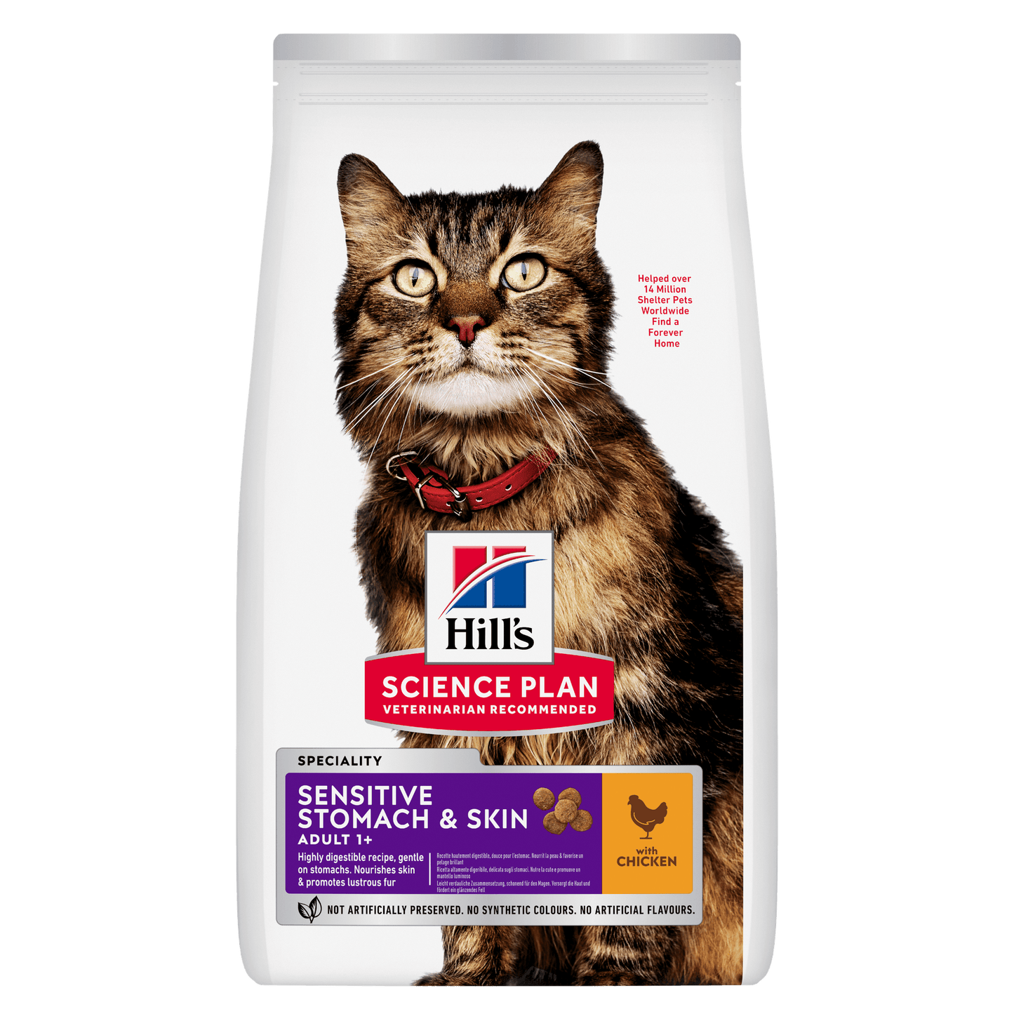 Hill's Science Plan Sensitive Stomach & Skin Adult Dry Cat Food with Chicken - 3kg