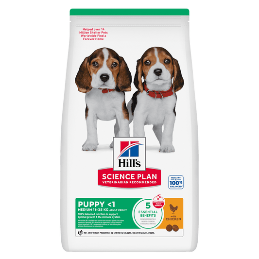 Hill's Science Plan Puppy Medium Breed Dry Dog Food with Chicken