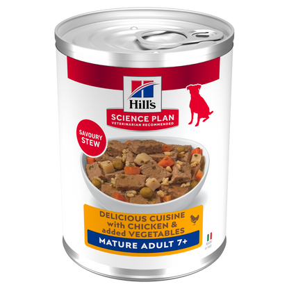 Hill's Science Plan Mature Adult Savoury Stew with Chicken & added Vegetables Wet Dog Food